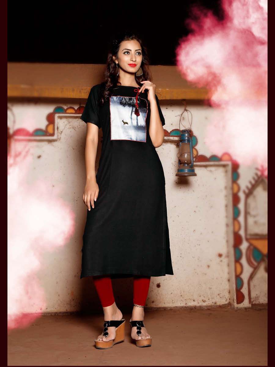 Amore Designer Vaarahi Vol-1 Rayon Kurti for Girls Wear Amore Designer Vaarahi Vol-1 Rayon Kurti for Girls Wear